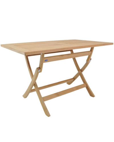 Massivholz Teak Gartentisch 120 mal 70 Zentimeter
